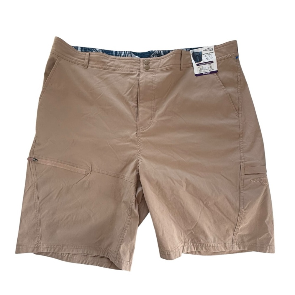 NWT Reel Life Retail $49 Men's Khaki Cargo Shorts with Utility Pockets XXL